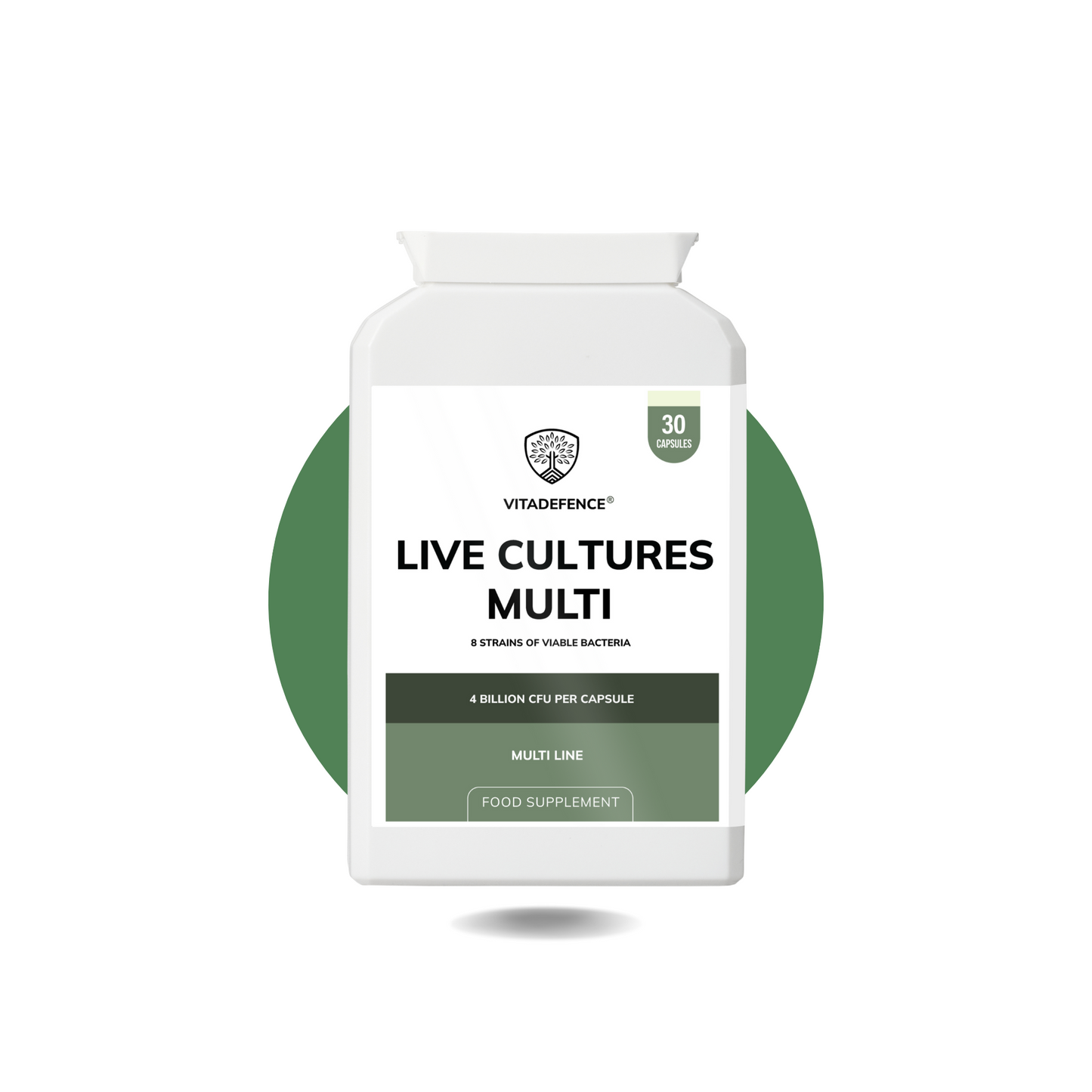 Vitadefence® Live Cultures Multi | 8 Strains, 4 Billion CFU – 30 Capsules