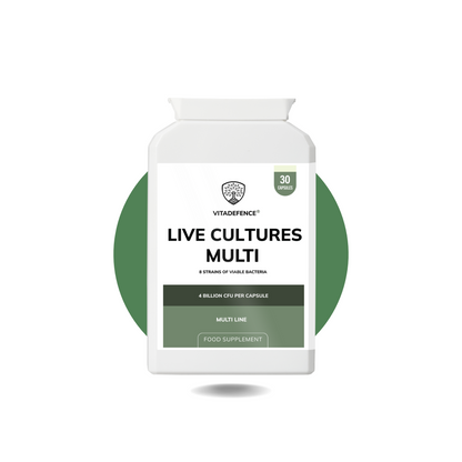 Vitadefence® Live Cultures Multi | 8 Strains, 4 Billion CFU – 30 Capsules