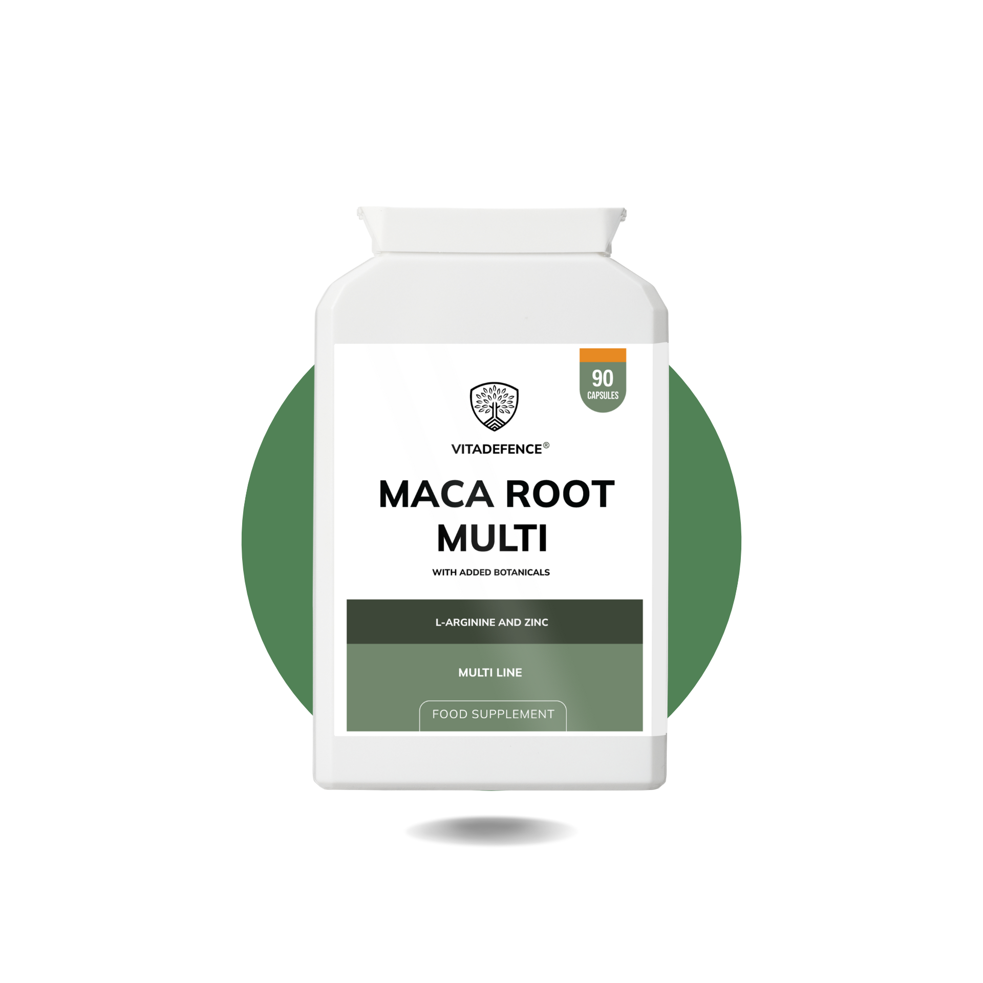 Maca Root Multi – L-Arginine, Ginkgo Biloba & Zinc – 90 Vegan Capsules – Vitadefence®