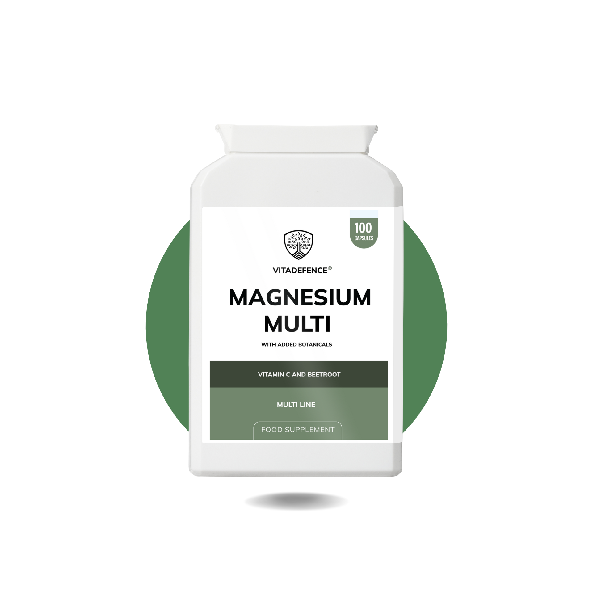 Magnesium Multi – Vitamin C & Sugar Beet Fibre – 100 Vegan Capsules