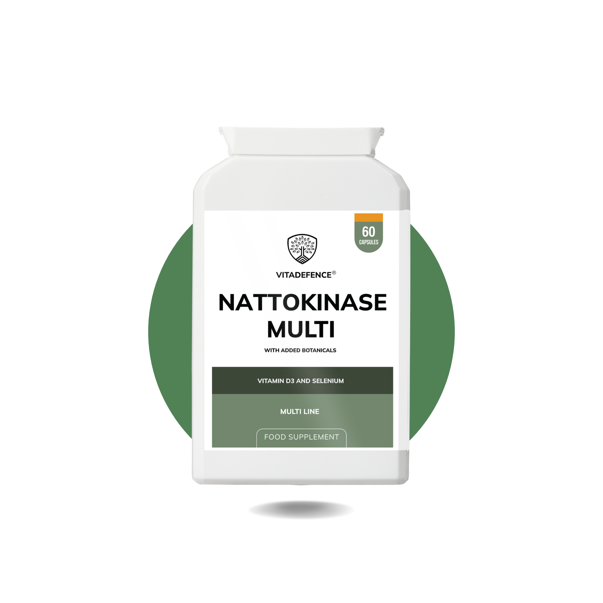 Nattokinase Multi – Vitamin D3 & Selenium – 60 Capsules – Vitadefence®