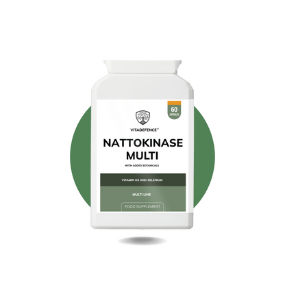 Vitadefence® Nattokinase Multi | With Vitamin D3, Selenium & Botanicals – 60 Capsules