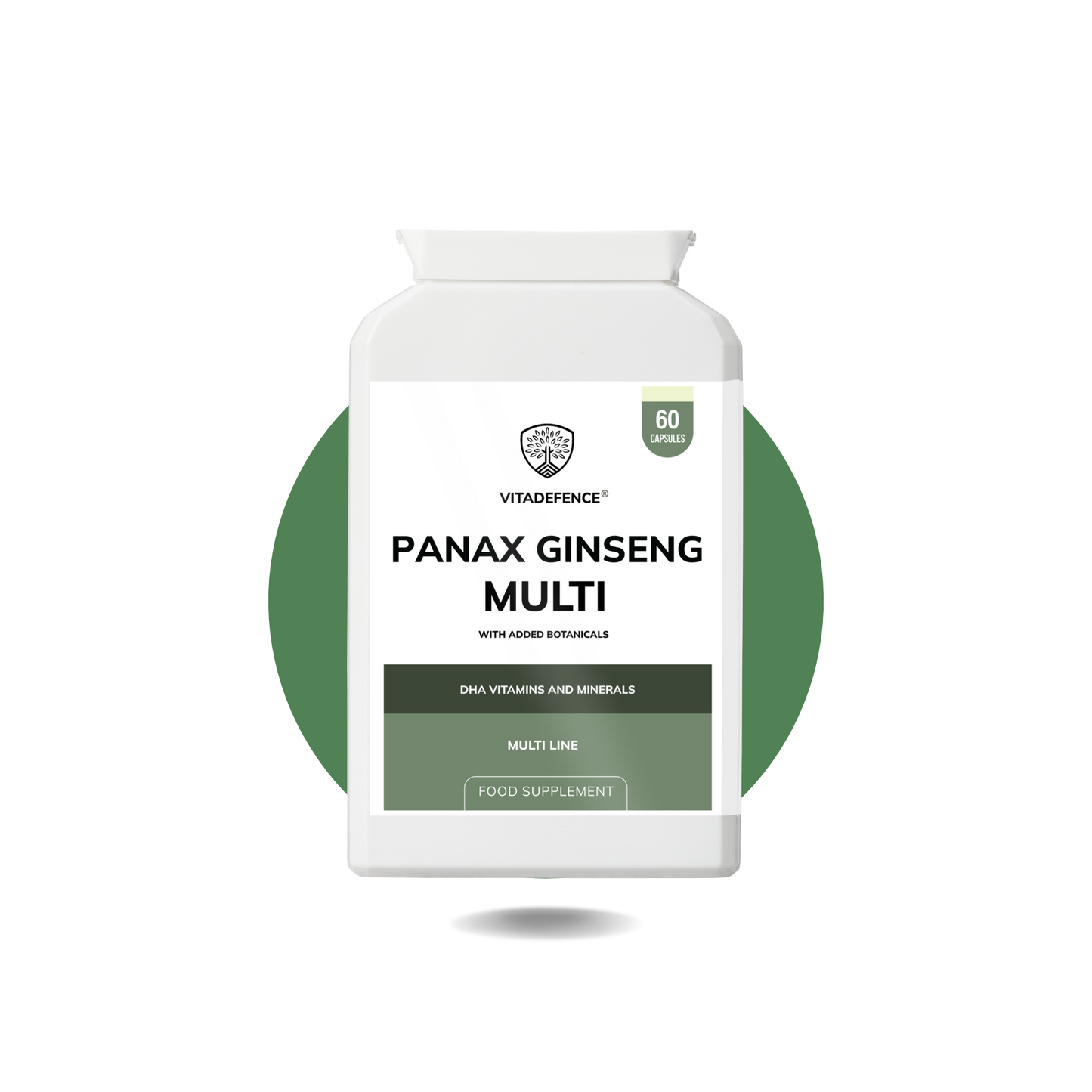 Vitadefence® Panax Ginseng Multi | With Botanicals, Vitamins & Minerals – 60 Capsules