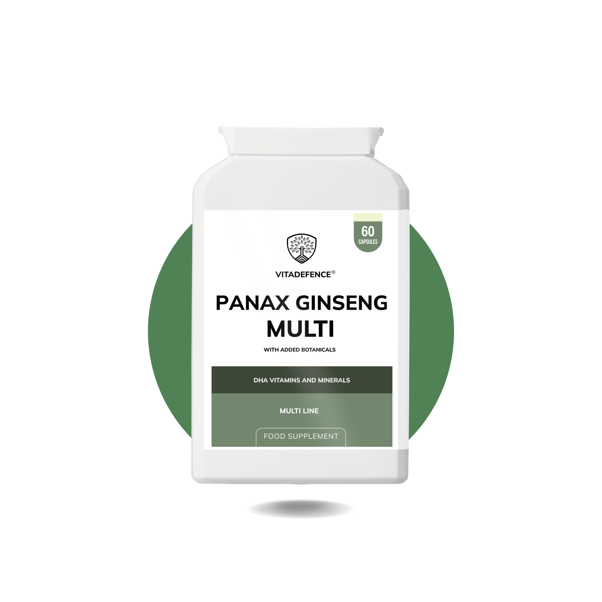 Panax Ginseng Multi with Botanicals, Vitamins & Minerals – 60 Capsules | Vitadefence®