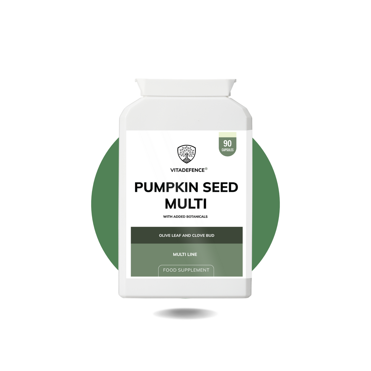 Vitadefence® Pumpkin Seed Multi | With Olive Leaf, Clove Bud & Botanicals – 90 Capsules