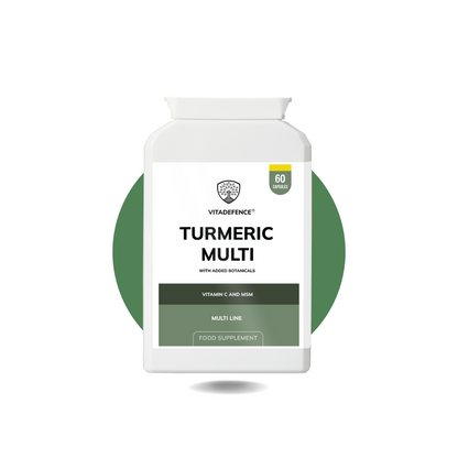 Vitadefence® Turmeric Multi | With Vitamin B6, Zinc & Botanicals – 90 Capsules