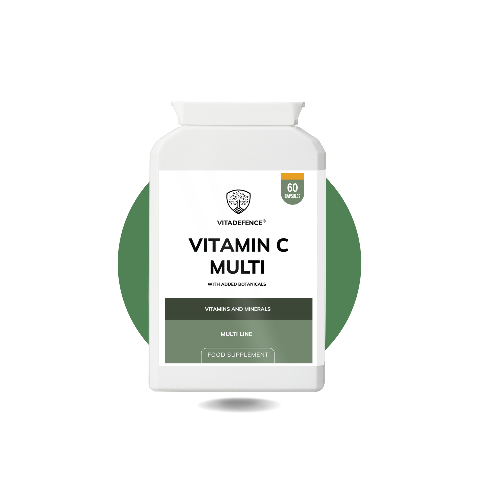 Vitamin C Multi with Botanicals - 60 Capsules Food Supplement by Vitadefence