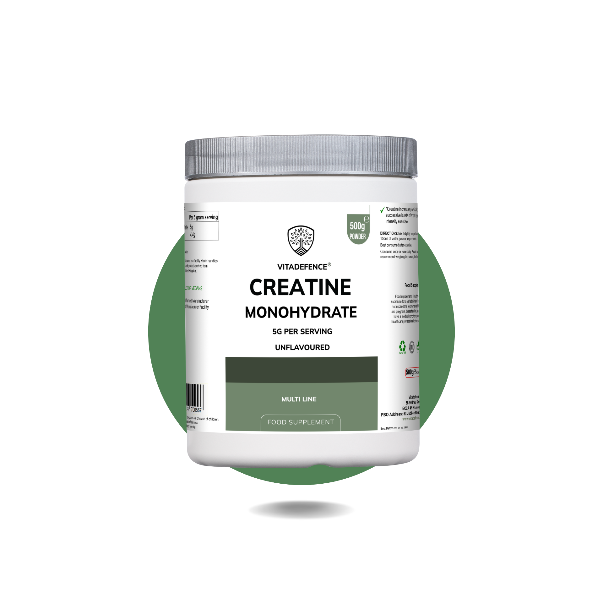 Creatine Monohydrate – 500g Powder