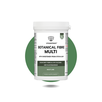 Vitadefence® Botanical Fibre Multi | Fibre & Plant Blend with Glucomannan & Live Cultures – 300 g