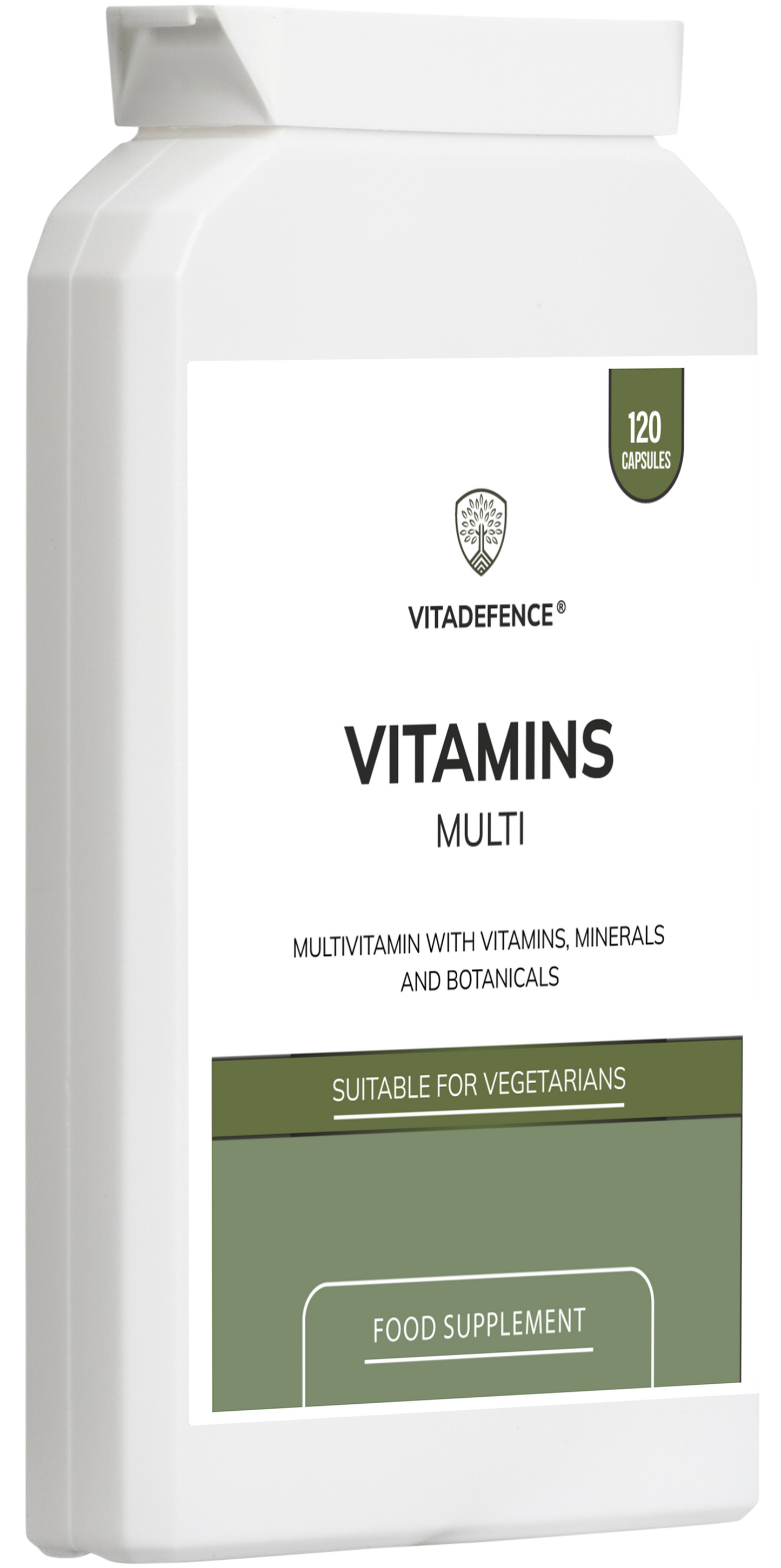 Vitadefence® Vitamins Multi | With Botanicals, Minerals & Live Cultures – 120 Capsules
