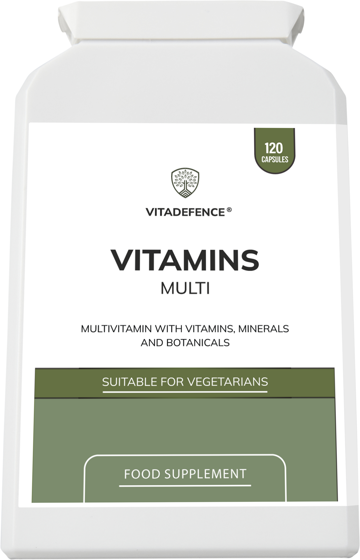 Vitadefence® Vitamins Multi | With Botanicals, Minerals & Live Cultures – 120 Capsules