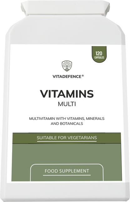 Vitadefence® Vitamins Multi | With Botanicals, Minerals & Live Cultures – 120 Capsules
