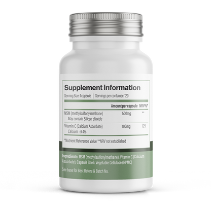 Vitadefence® MSM + Vitamin C | Vegan Capsules – 120 Count