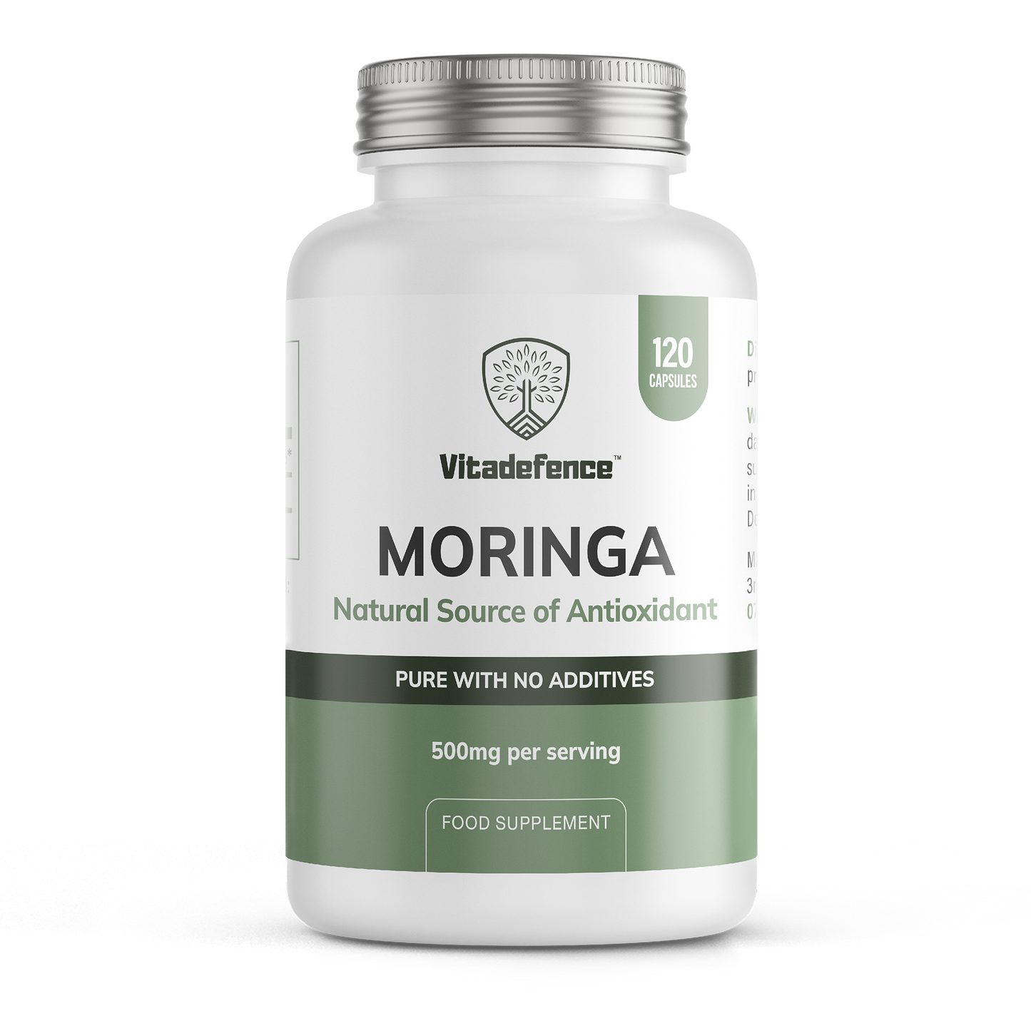 Vitadefence® Moringa Oleifera | 500 mg Vegan Capsules – 120 Count