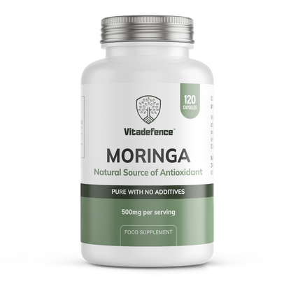 Vitadefence® Moringa Oleifera | 500 mg Vegan Capsules – 120 Count
