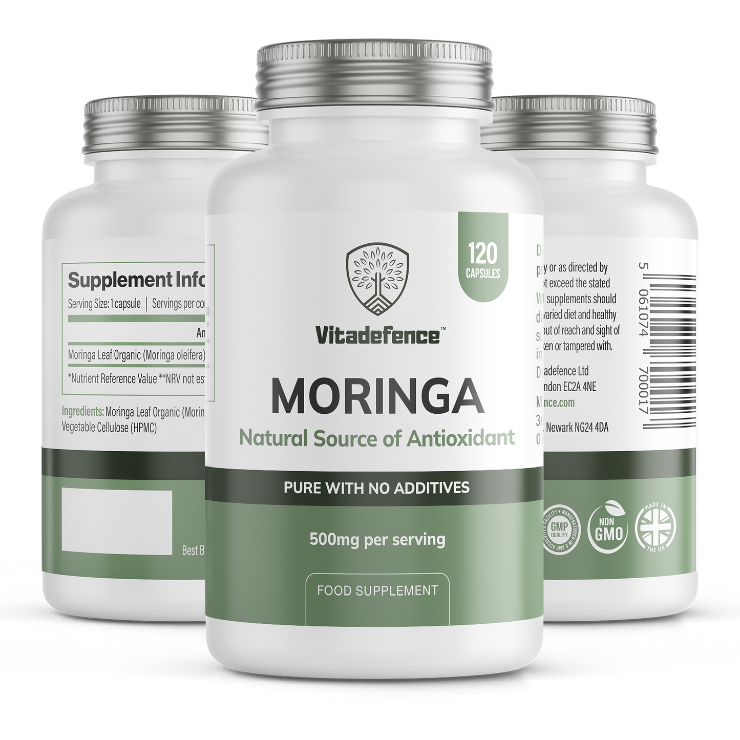 Vitadefence® Moringa Oleifera | 500 mg Vegan Capsules – 120 Count