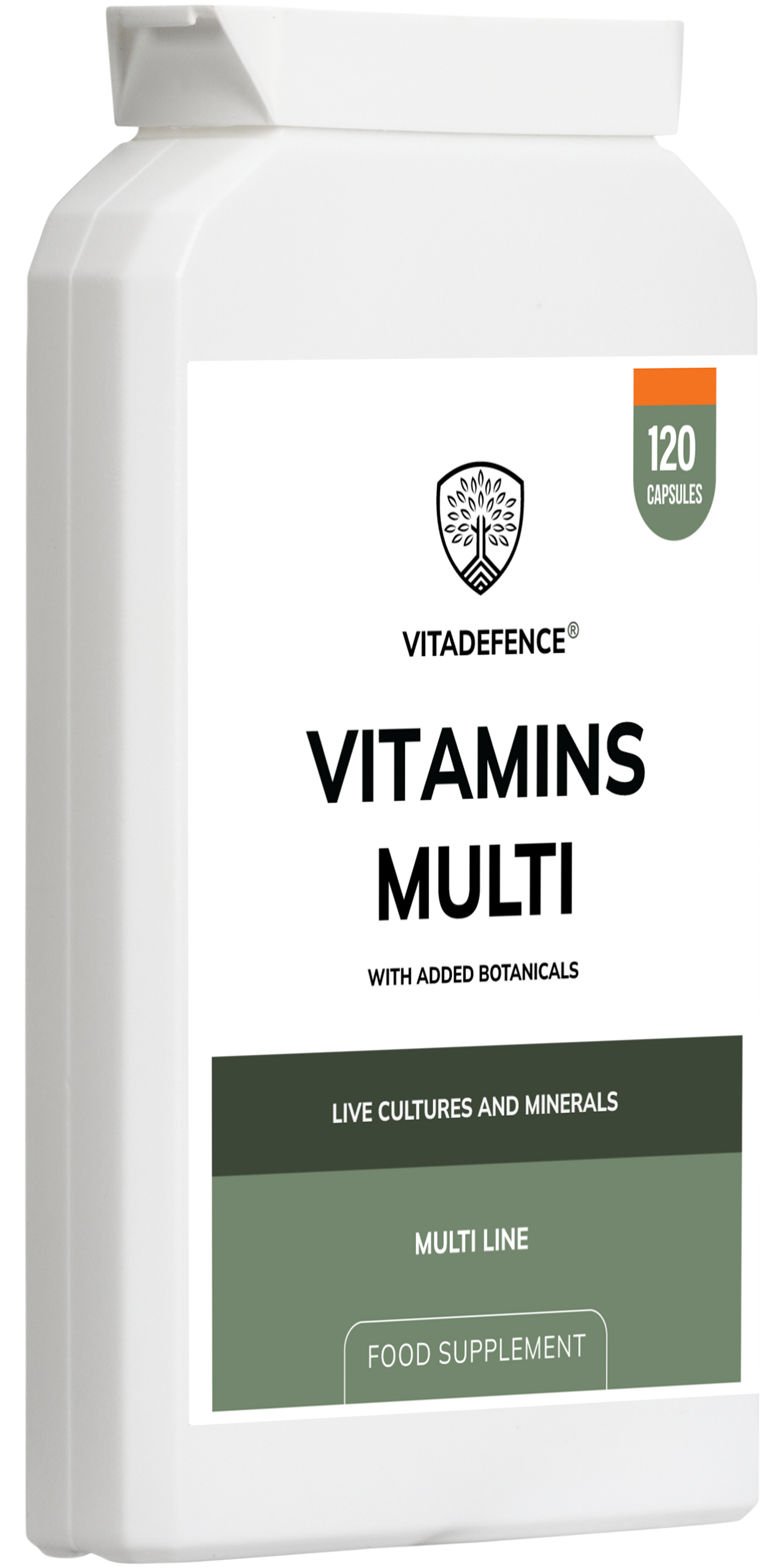 Vitadefence® Vitamins Multi | With Botanicals, Minerals & Live Cultures – 120 Capsules