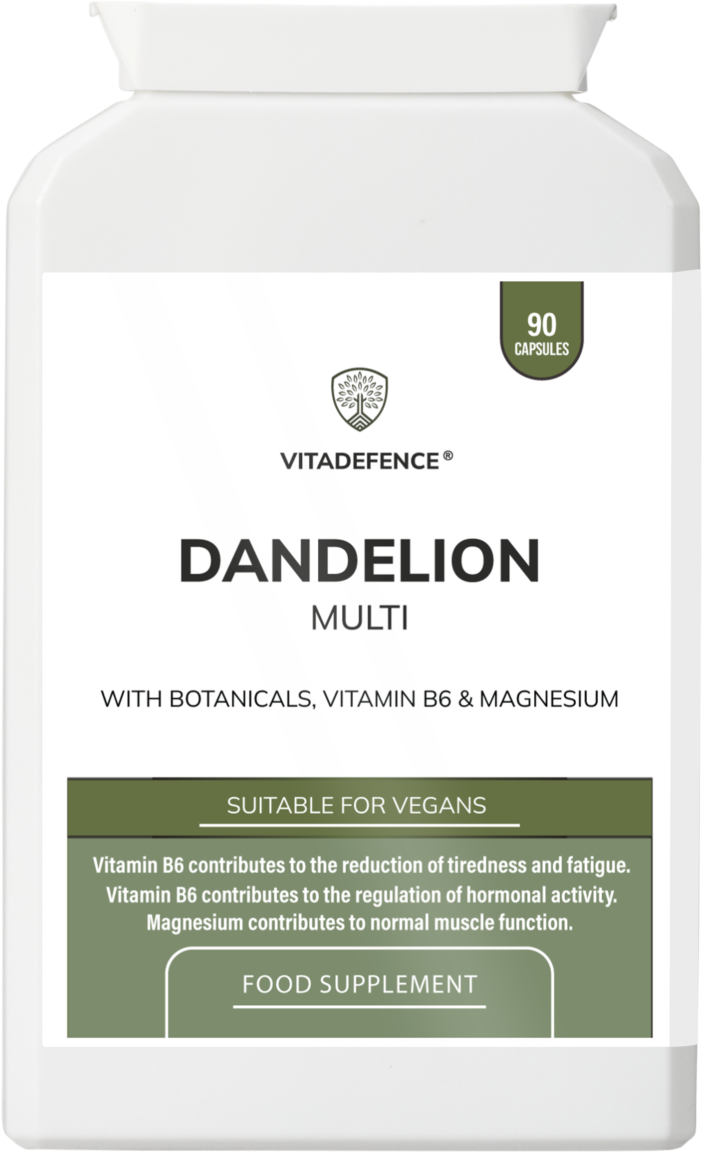 Vitadefence® Dandelion Multi | With Vitamin B6, Magnesium & Botanicals – 90 Capsules