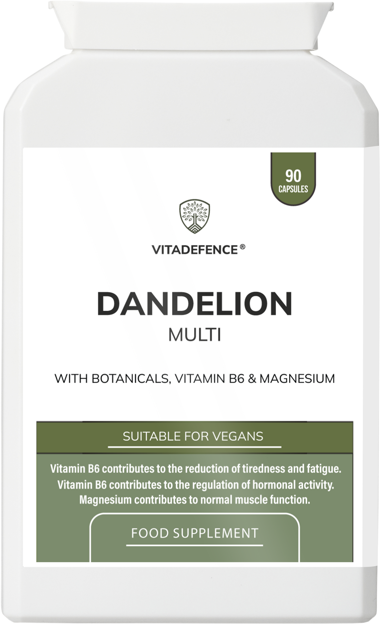 Vitadefence® Dandelion Multi | With Vitamin B6, Magnesium & Botanicals – 90 Capsules -  Vitadefence® - Vitadefence®
