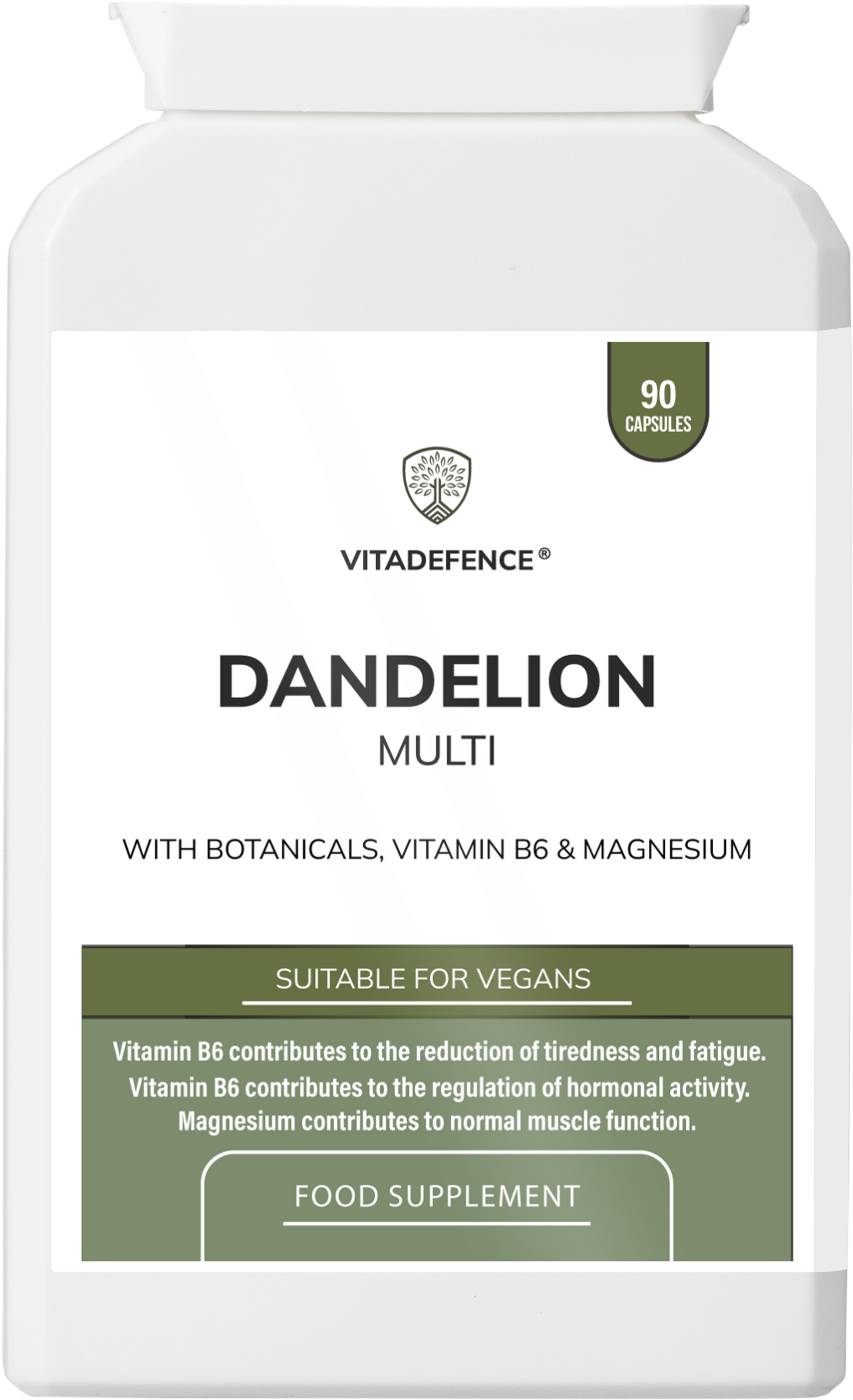 Vitadefence® Dandelion Multi | With Vitamin B6, Magnesium & Botanicals – 90 Capsules -  Vitadefence® - Vitadefence®
