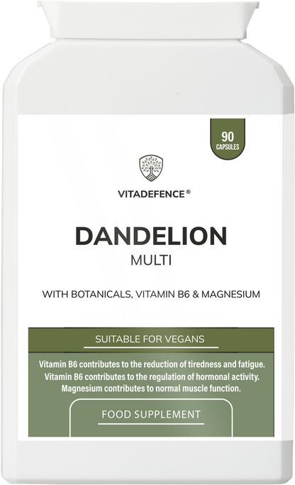 Vitadefence® Dandelion Multi | With Vitamin B6, Magnesium & Botanicals – 90 Capsules -  Vitadefence® - Vitadefence®
