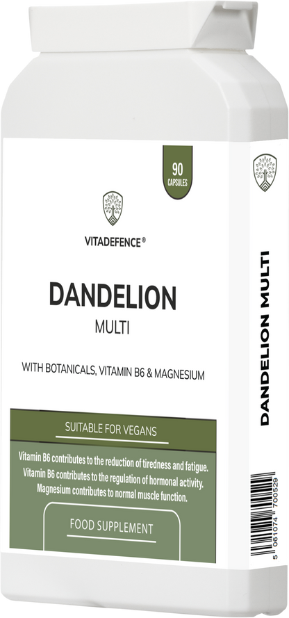 Vitadefence® Dandelion Multi | With Vitamin B6, Magnesium & Botanicals – 90 Capsules -  Vitadefence® - Vitadefence®

