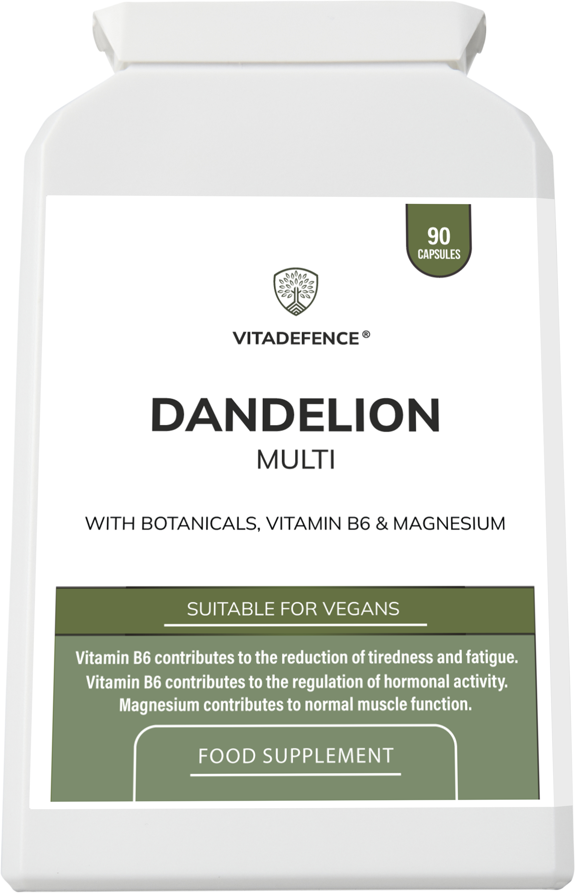 Vitadefence® Dandelion Multi | With Vitamin B6, Magnesium & Botanicals – 90 Capsules -  Vitadefence® - Vitadefence®
