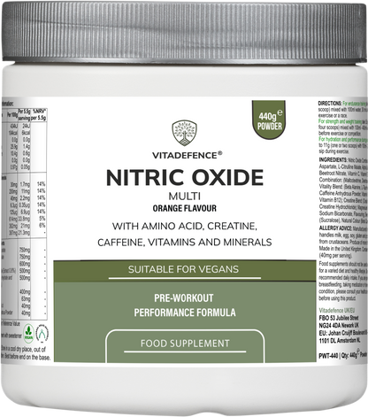 Vitadefence® Nitric Oxide Multi | L-Arginine, L-Citrulline & Beetroot – 440g Powder