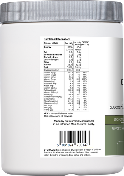 Vitadefence® Collagen Multi | Orange Flavour Powder with Glucosamine, Vitamins & Minerals – 415 g