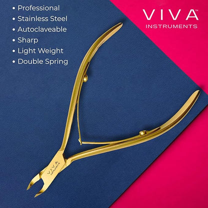 Cuticle Nipper Gold - 5mm Double Spring