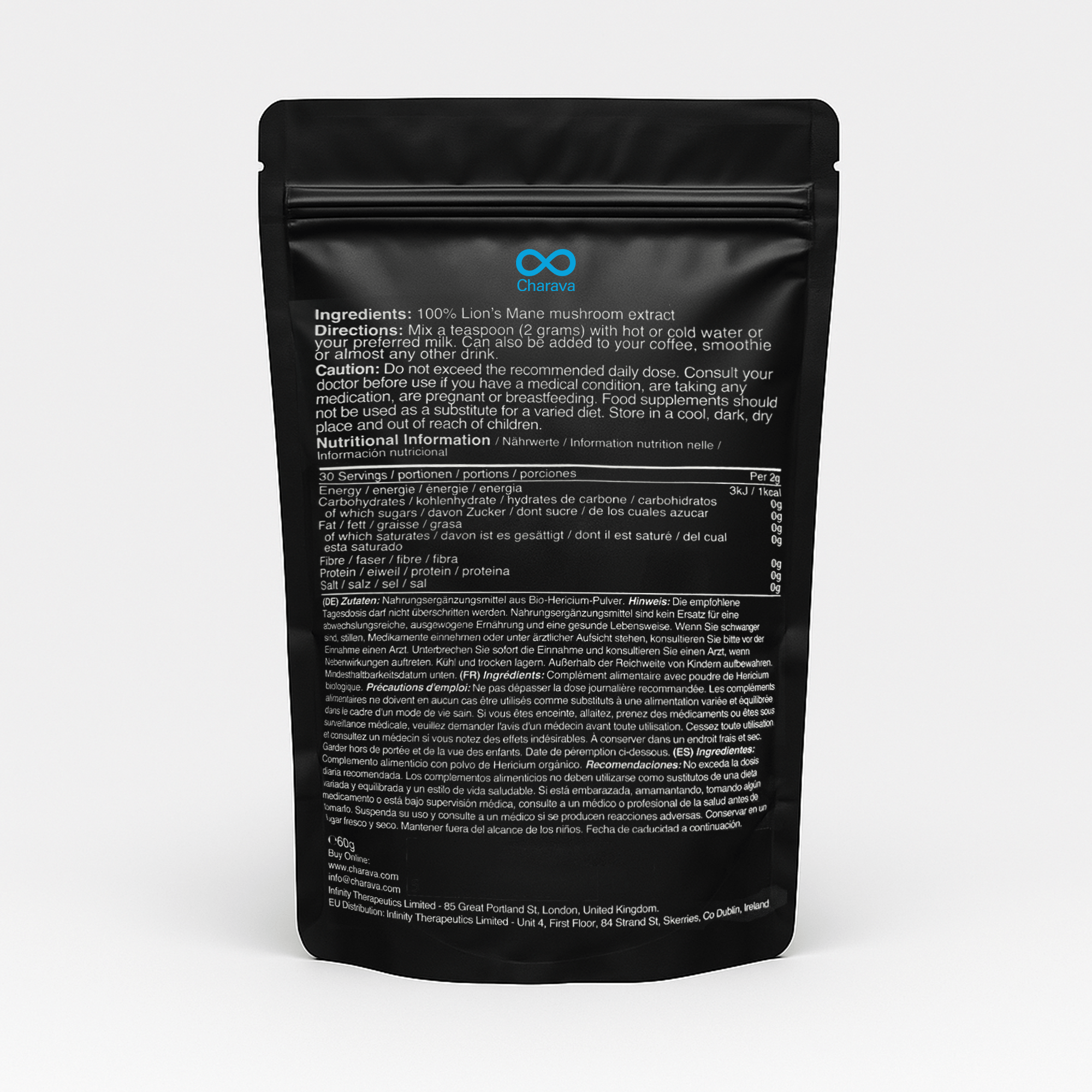 Lion's Mane Powder - 60 Grams - 30 Servings