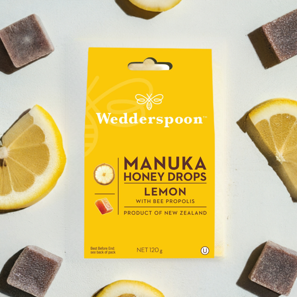 Wedderspoon Manuka Honey Drops Lemon Eucalyptus 20 Pack