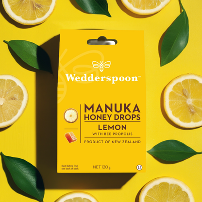 Wedderspoon Manuka Honey Drops Lemon Eucalyptus 20 Pack