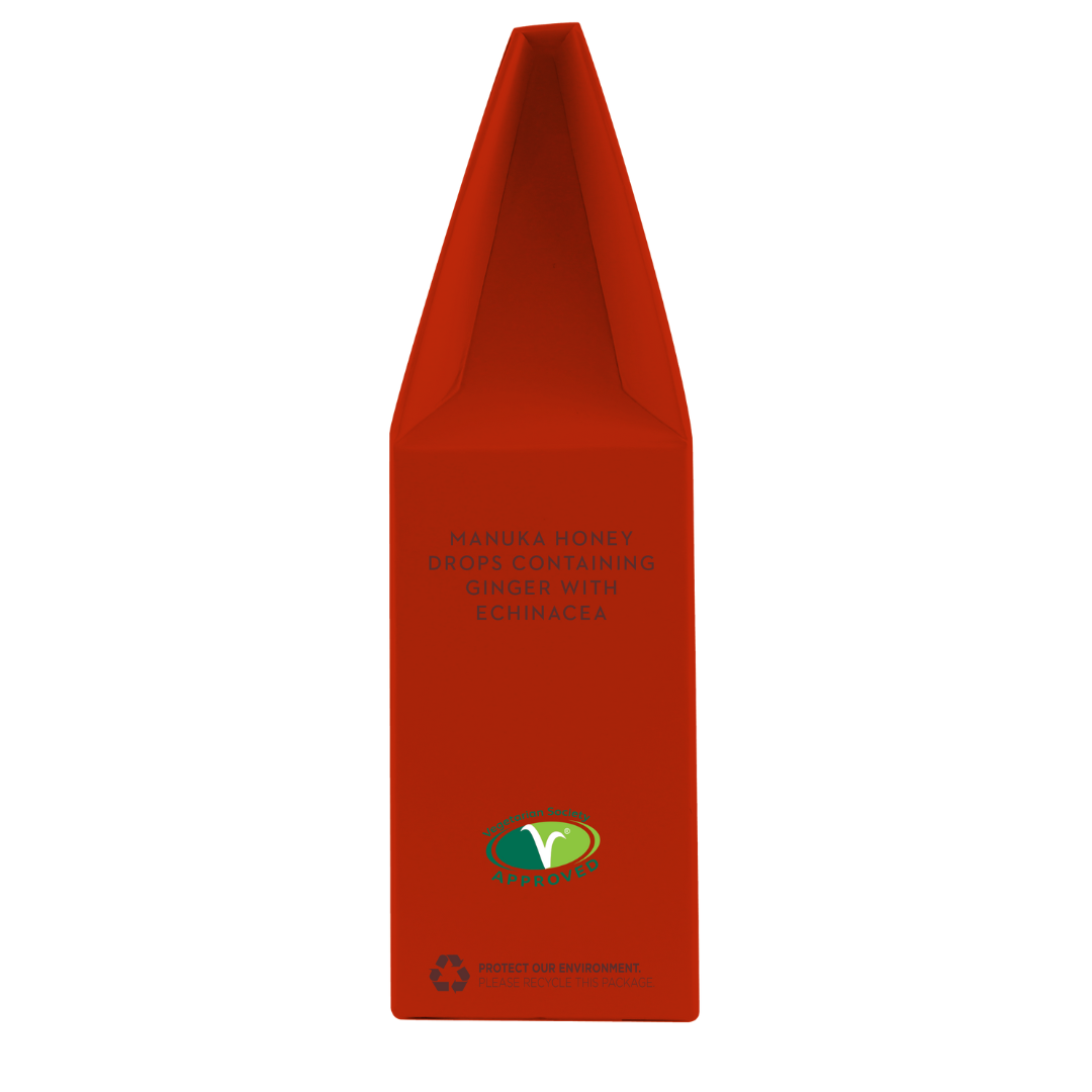 Wedderspoon Natural Manuka Honey Drops Ginger (20 Drops per box)