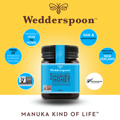 Wedderspoon Raw Manuka Honey 250g KFactor 12