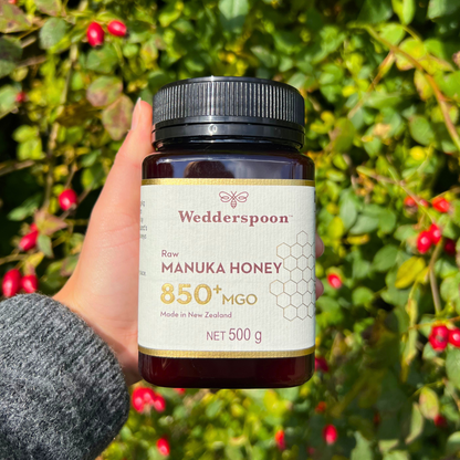 Wedderspoon Raw Manuka Honey 850 MGO (500g) – Pure New Zealand
