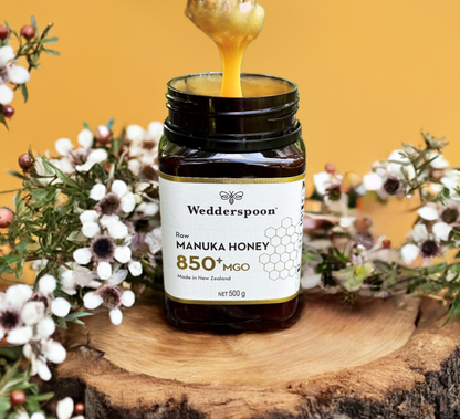 Wedderspoon Raw Manuka Honey 850 MGO (500g) – Pure New Zealand