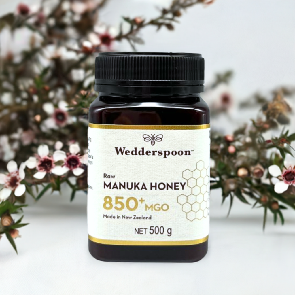 Wedderspoon Raw Manuka Honey 850 MGO (500g) – Pure New Zealand