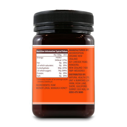 Wedderspoon RAW Manuka Honey KFactor 16+ 500g