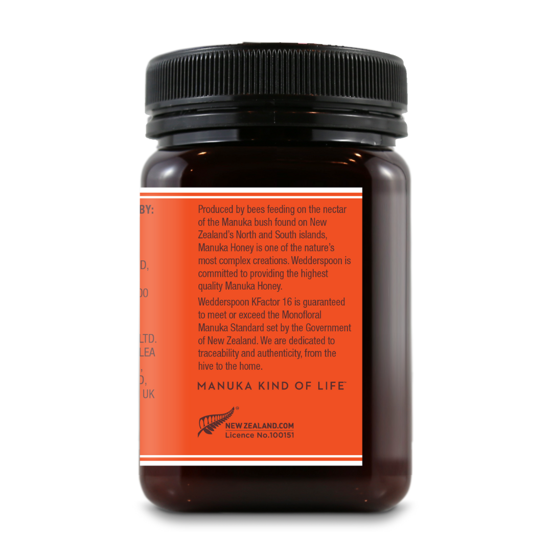 Wedderspoon RAW Manuka Honey KFactor 16+ 500g